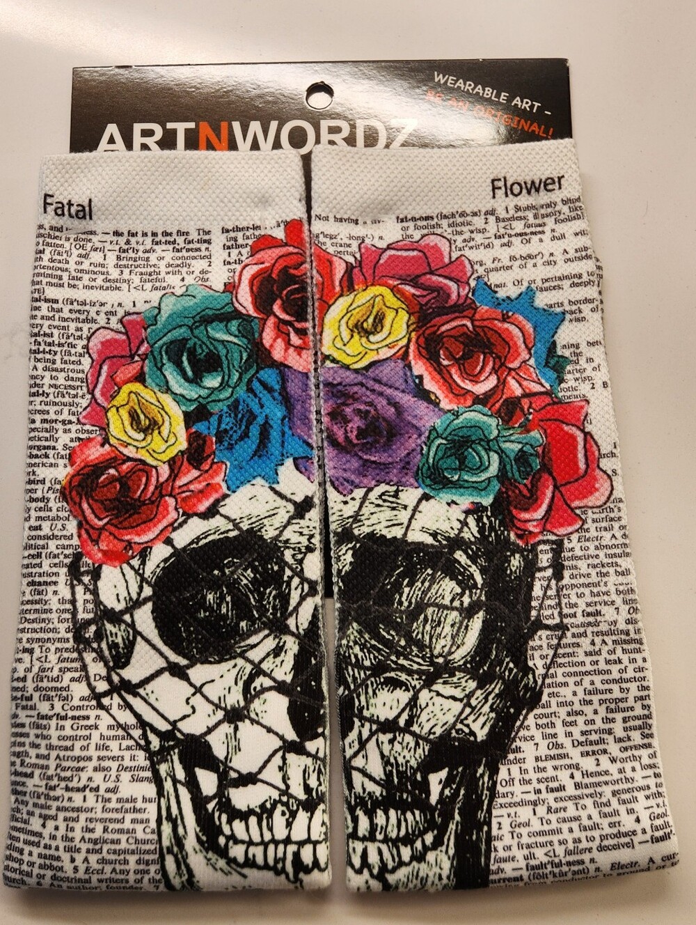 Floral Skull Women’s Socks- Multicolor